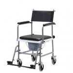 Silla de ruedas para baño con inodoro